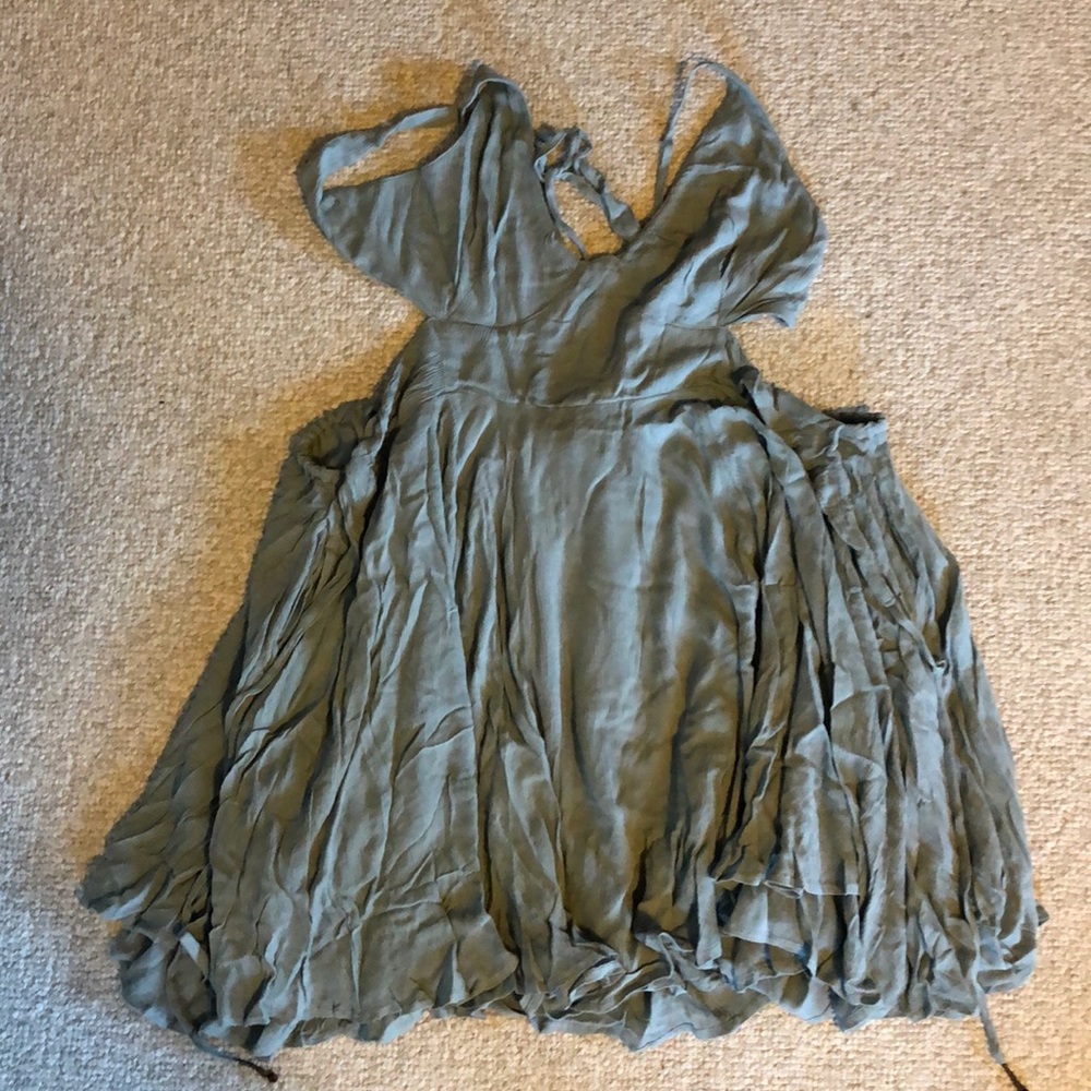 Turquoise Free People halter dress